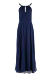 Polo Ralph Lauren Midi Viscose Dress In Blue