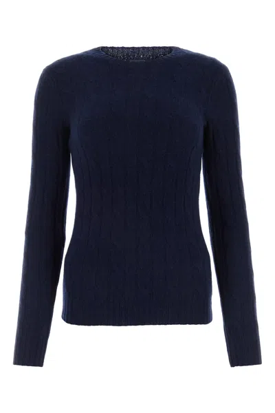 Polo Ralph Lauren Midnight Blu Cashmere Cardigan In Blue