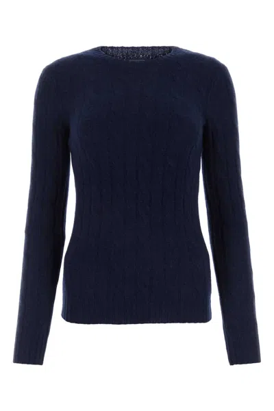 Polo Ralph Lauren Midnight Blu Cashmere Cardigan In Blue