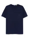 Polo Ralph Lauren Midnight Blue Cotton Blended T-shirt With Logo In Blue