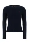 Polo Ralph Lauren Midnight Blue Cotton Sweater In Black