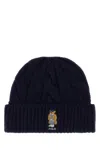 Polo Ralph Lauren Midnight Blue Wool Blend Beanie Hat In Blue