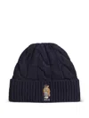 Polo Ralph Lauren Midnight Blue Wool Blend Beanie Hat