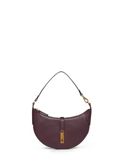 Polo Ralph Lauren Midnight Merlot Polo Id Mini Shoulder Bag In Burgundy