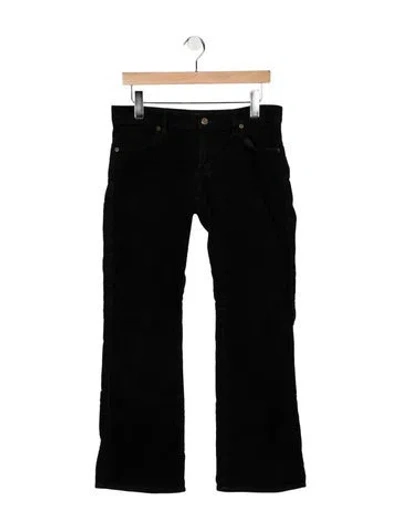 Pre-owned Polo Ralph Lauren Mid-rise Flared Jeans In Black