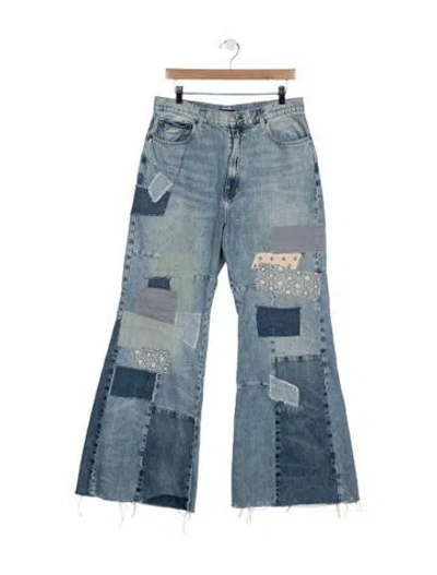 Pre-owned Polo Ralph Lauren Mid-rise Flared Jeans In Blue