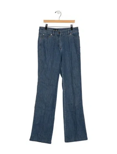 Pre-owned Polo Ralph Lauren Mid-rise Flared Jeans In Blue