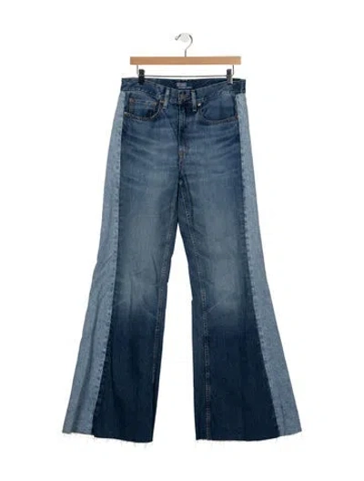 Pre-owned Polo Ralph Lauren Mid-rise Flared Jeans In Blue