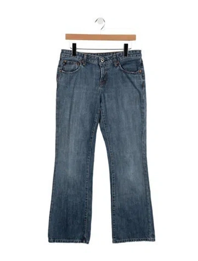 Pre-owned Polo Ralph Lauren Mid-rise Flared Jeans In Blue