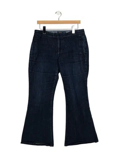 Pre-owned Polo Ralph Lauren Mid-rise Flared Jeans In Blue