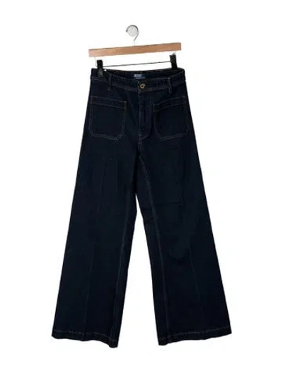 Pre-owned Polo Ralph Lauren Mid-rise Flared Jeans In Blue