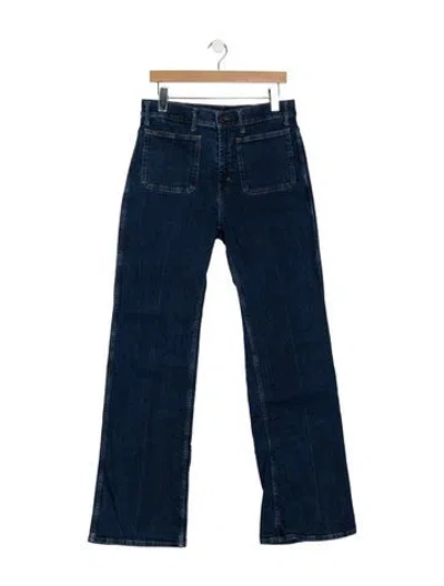 Pre-owned Polo Ralph Lauren Mid-rise Flared Jeans In Blue