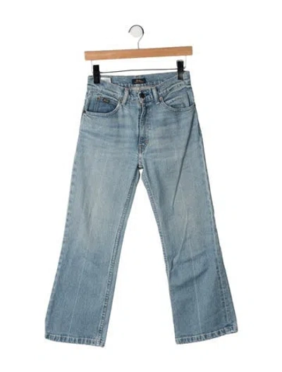 Pre-owned Polo Ralph Lauren Mid-rise Flared Jeans In Blue