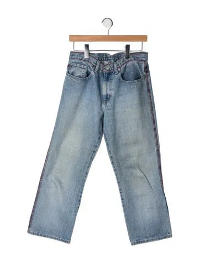 Pre-owned Polo Ralph Lauren Mid-rise Flared Jeans In Blue