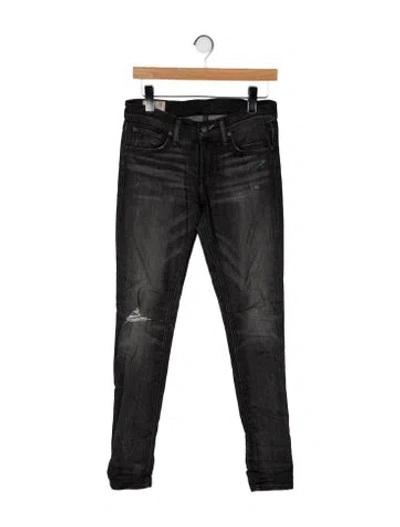 Pre-owned Polo Ralph Lauren Mid-rise Skinny Leg Jeans In Black