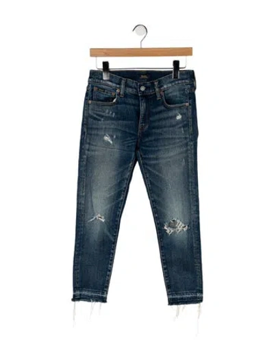 Pre-owned Polo Ralph Lauren Mid-rise Skinny Leg Jeans In Blue