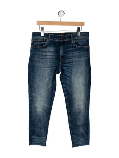 Pre-owned Polo Ralph Lauren Mid-rise Skinny Leg Jeans In Blue