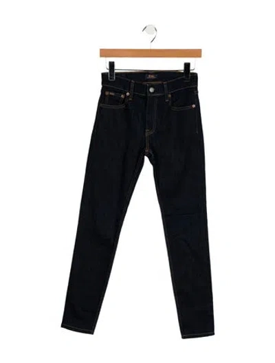 Pre-owned Polo Ralph Lauren Mid-rise Skinny Leg Jeans In Blue