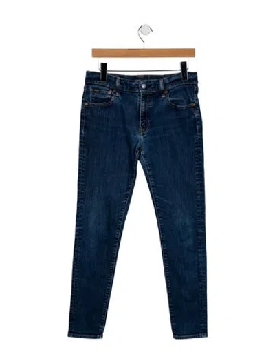 Pre-owned Polo Ralph Lauren Mid-rise Skinny Leg Jeans In Blue