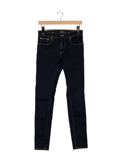 Pre-owned Polo Ralph Lauren Mid-rise Skinny Leg Jeans In Blue
