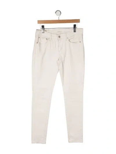 Pre-owned Polo Ralph Lauren Mid-rise Skinny Leg Jeans In Neutral