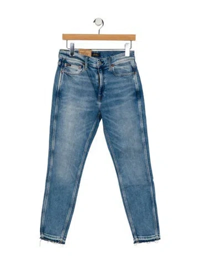 Pre-owned Polo Ralph Lauren Mid-rise Skinny Leg Jeans W/ Tags In Blue