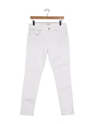 Pre-owned Polo Ralph Lauren Mid-rise Skinny Leg Jeans In White