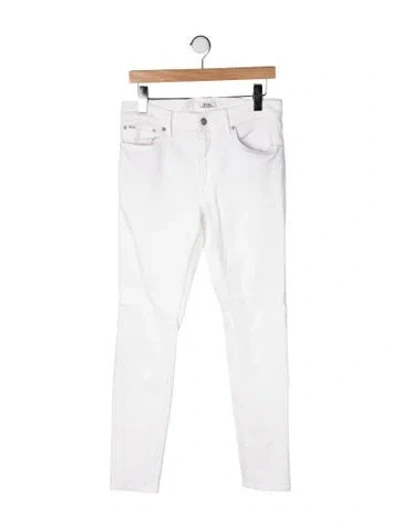 Pre-owned Polo Ralph Lauren Mid-rise Skinny Leg Jeans In White