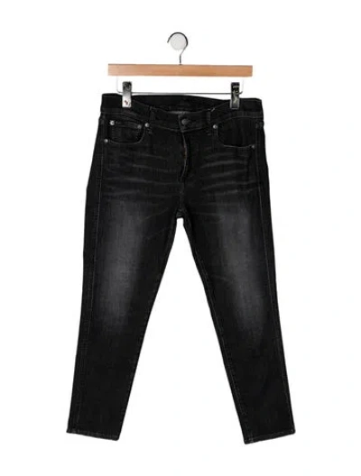 Pre-owned Polo Ralph Lauren Mid-rise Straight Leg Jeans In Black