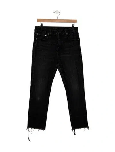 Pre-owned Polo Ralph Lauren Mid-rise Straight Leg Jeans In Black