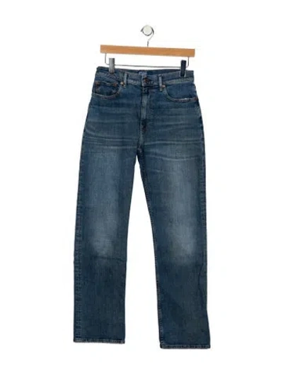 Pre-owned Polo Ralph Lauren Mid-rise Straight Leg Jeans In Blue