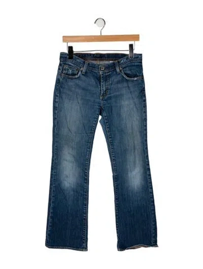 Pre-owned Polo Ralph Lauren Mid-rise Straight Leg Jeans In Blue