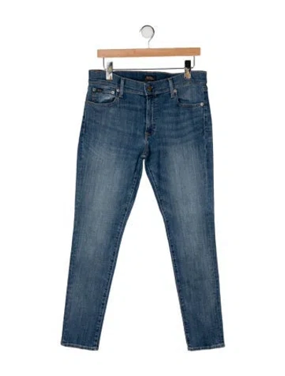 Pre-owned Polo Ralph Lauren Mid-rise Straight Leg Jeans In Blue