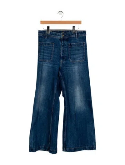 Pre-owned Polo Ralph Lauren Mid-rise Straight Leg Jeans In Blue