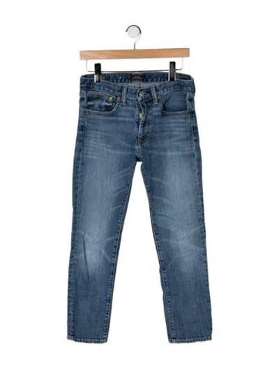 Pre-owned Polo Ralph Lauren Mid-rise Straight Leg Jeans In Blue