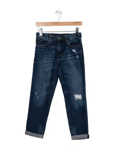 Pre-owned Polo Ralph Lauren Mid-rise Straight Leg Jeans In Blue