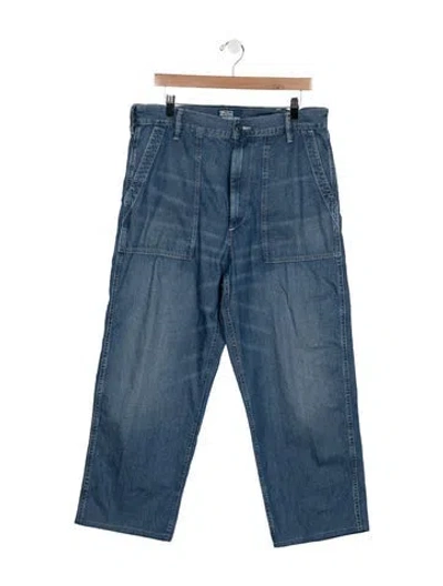 Pre-owned Polo Ralph Lauren Mid-rise Straight Leg Jeans In Blue