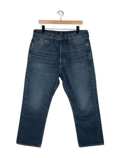Pre-owned Polo Ralph Lauren Mid-rise Straight Leg Jeans In Blue