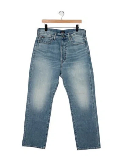 Pre-owned Polo Ralph Lauren Mid-rise Straight Leg Jeans In Blue