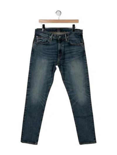 Pre-owned Polo Ralph Lauren Mid-rise Straight Leg Jeans In Blue