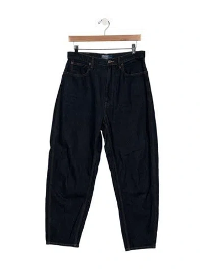 Pre-owned Polo Ralph Lauren Mid-rise Straight Leg Jeans In Blue