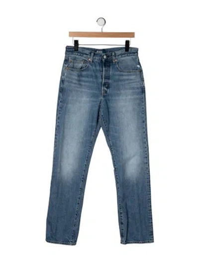 Pre-owned Polo Ralph Lauren Mid-rise Straight Leg Jeans In Blue