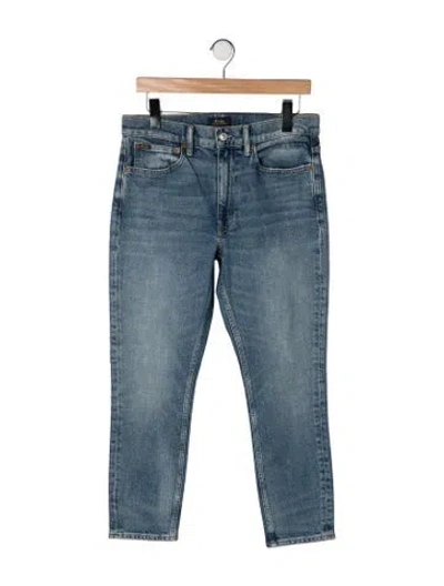 Pre-owned Polo Ralph Lauren Mid-rise Straight Leg Jeans In Blue