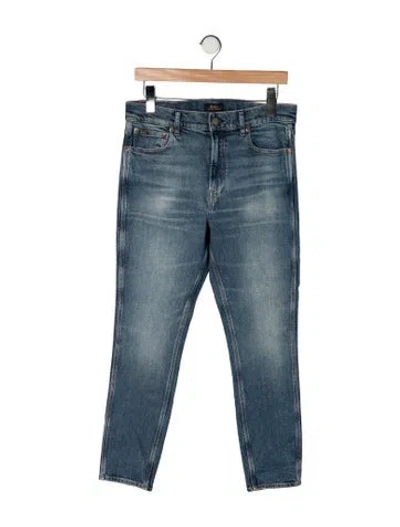 Pre-owned Polo Ralph Lauren Mid-rise Straight Leg Jeans In Blue