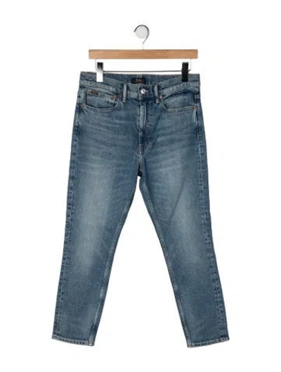 Pre-owned Polo Ralph Lauren Mid-rise Straight Leg Jeans In Blue