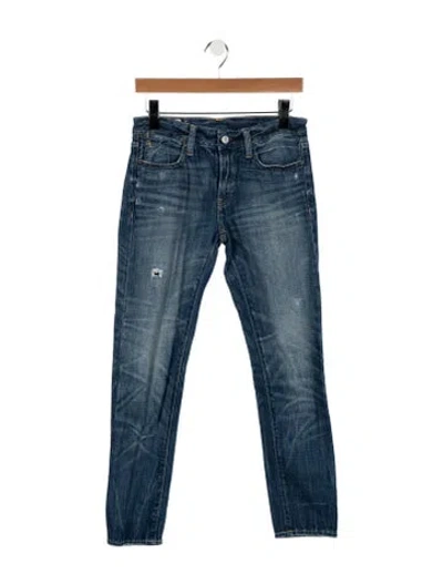 Pre-owned Polo Ralph Lauren Mid-rise Straight Leg Jeans In Blue