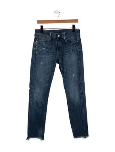 Pre-owned Polo Ralph Lauren Mid-rise Straight Leg Jeans In Blue