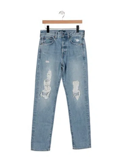 Pre-owned Polo Ralph Lauren Mid-rise Straight Leg Jeans In Blue