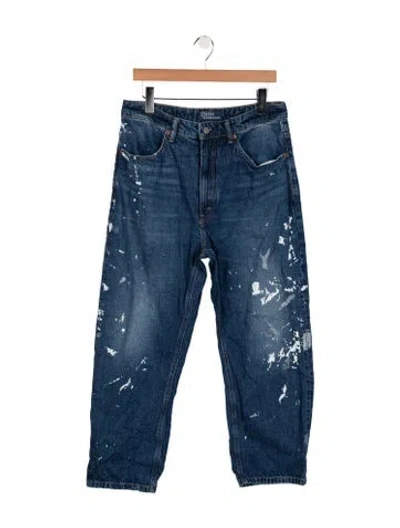 Pre-owned Polo Ralph Lauren Mid-rise Straight Leg Jeans In Blue