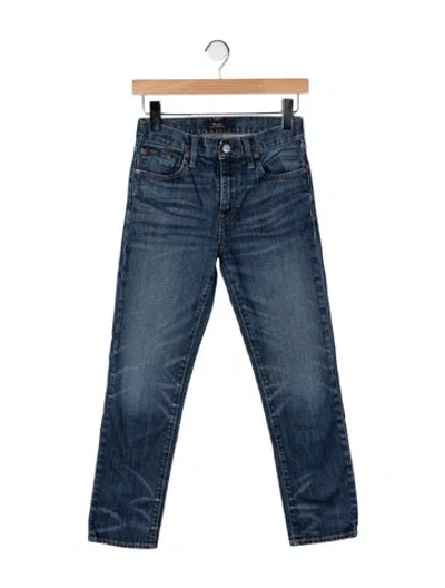 Pre-owned Polo Ralph Lauren Mid-rise Straight Leg Jeans In Blue